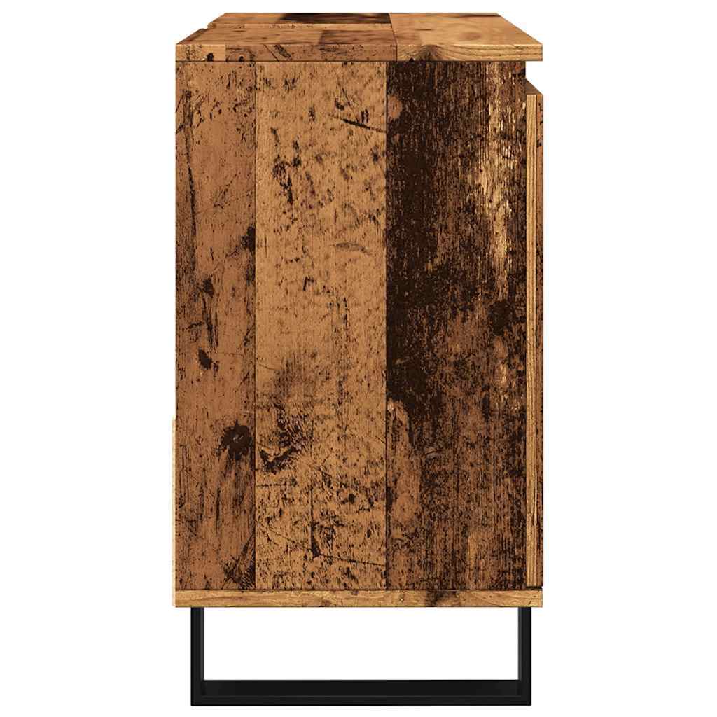 Bathroom Sink Cabinet | Old wood | Engineered Wood, Iron