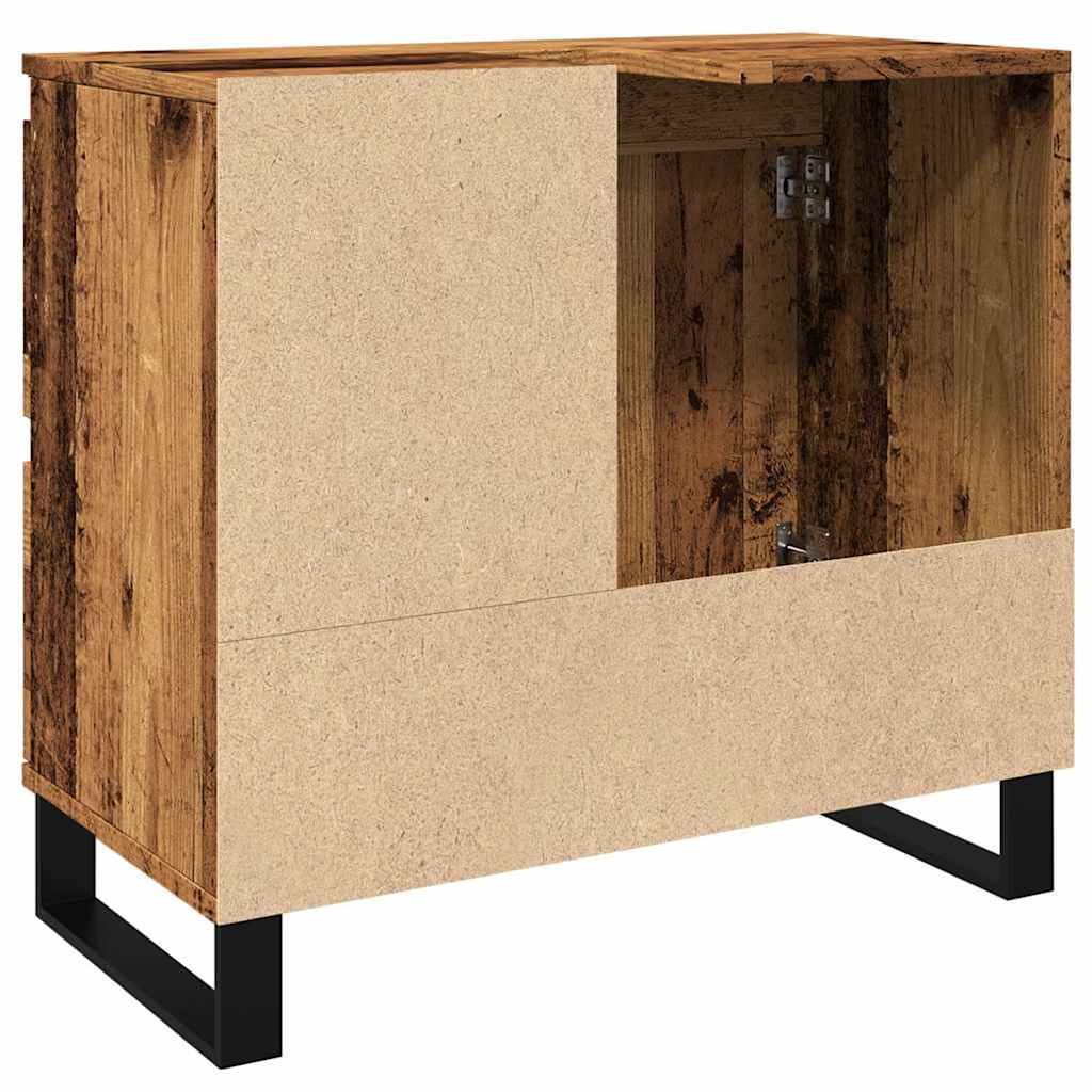 Bathroom Sink Cabinet | Old wood | Engineered Wood, Iron