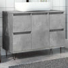 Bathroom Cabinet Concrete Grey 80x33x60 cm Engineered Wood