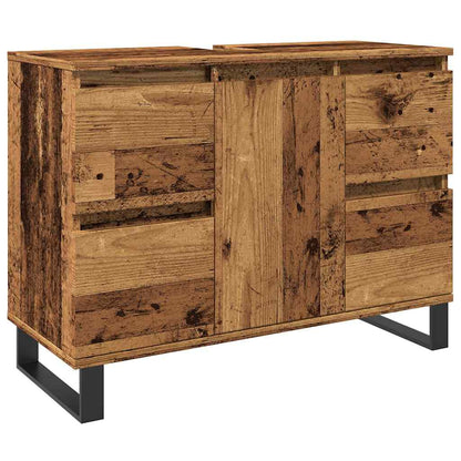 Bathroom Sink Cabinet Old Wood 80x33x60 cm Engineered Wood