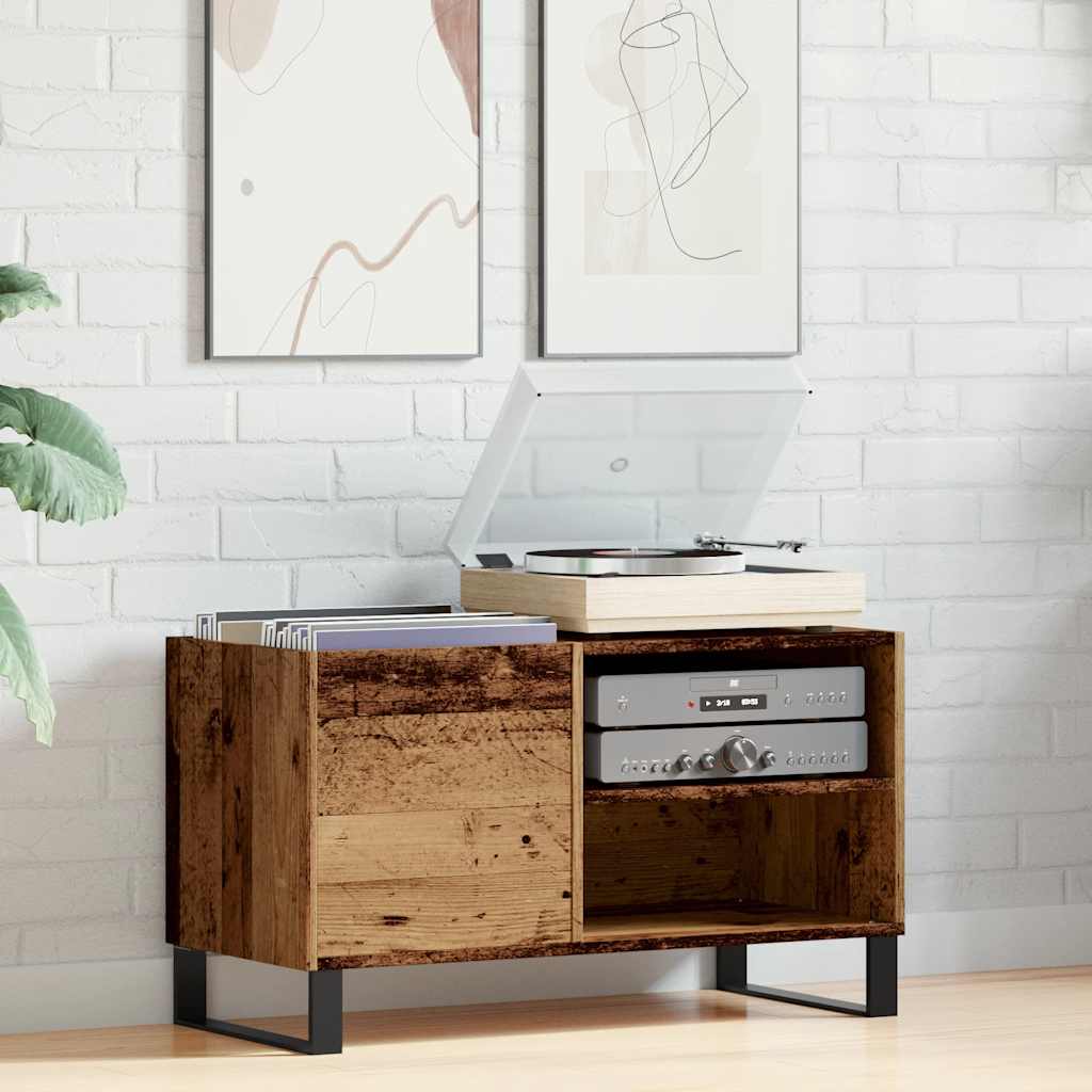 Record Cabinet Old Wood 84.5x38x48 cm Engineered Wood