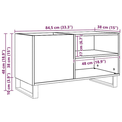 Record Cabinet Artisan Oak 84.5x38x48 cm Engineered Wood