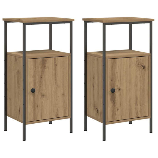 Bedside Cabinets 2 pcs Artisan Oak 41x31x80 cm Engineered Wood