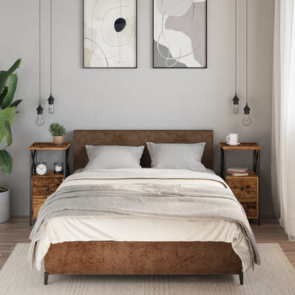 Bedside Cabinets 2 pcs Old Wood 34x35,5x70 cm Engineered Wood