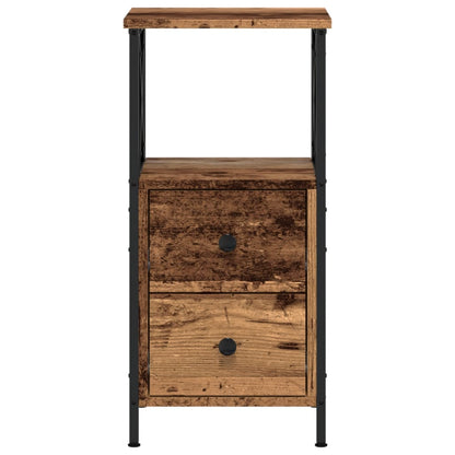 Bedside Cabinets 2 pcs Old Wood 34x35,5x70 cm Engineered Wood