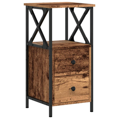 Bedside Cabinets 2 pcs Old Wood 34x35,5x70 cm Engineered Wood