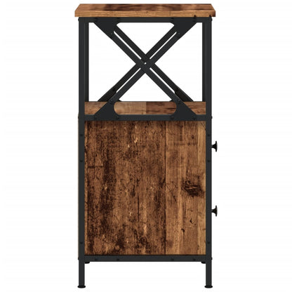 Bedside Cabinets 2 pcs Old Wood 34x35,5x70 cm Engineered Wood