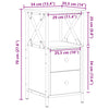 Bedside Cabinet Artisan Oak 34x35.5x70 cm Engineered Wood