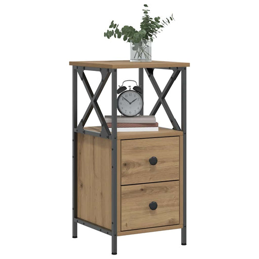 Bedside Cabinet Artisan Oak 34x35.5x70 cm Engineered Wood