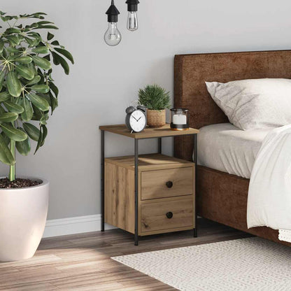 Bedside Cabinet Artisan Oak 34x35.5x50 cm Engineered Wood
