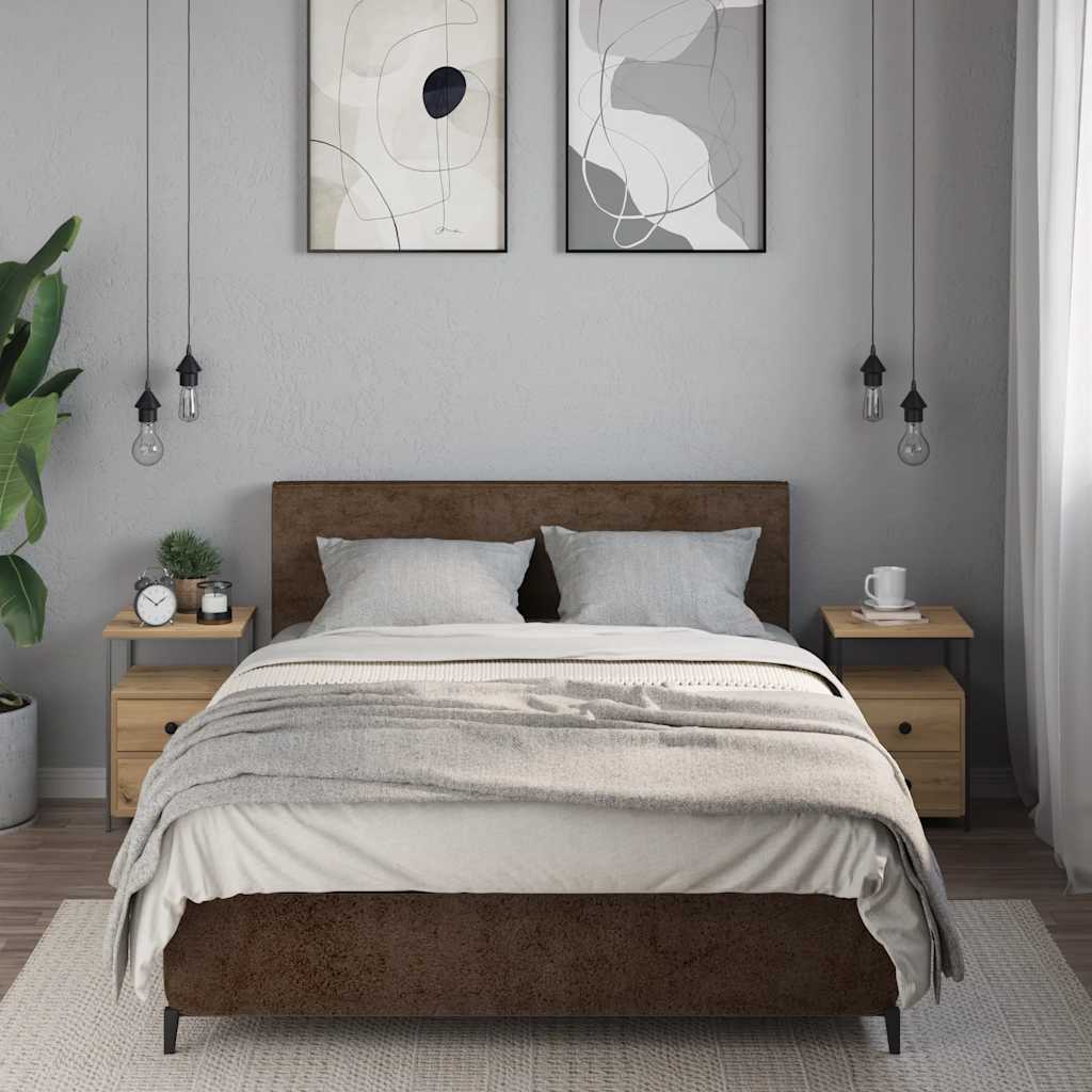 Bedside Cabinets 2 pcs Artisan Oak 34x35.5x50 cm Engineered Wood