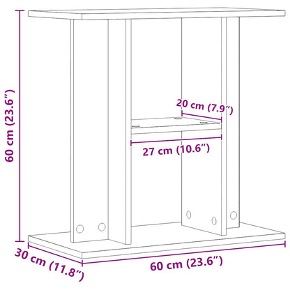 Aquarium Stand Artisan Oak 60x30x60 cm Engineered Wood