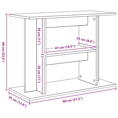 Aquarium Stand Old Wood 80x35x60 cm Engineered Wood