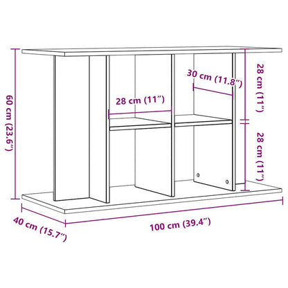 Aquarium Stand Old Wood 100x40x60 cm Engineered Wood