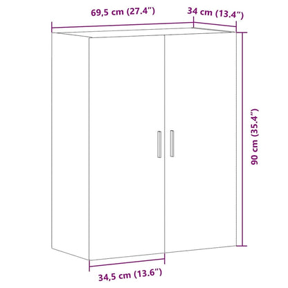 Wall Mounted Cabinet Artisan Oak 69.5x34x90 cm