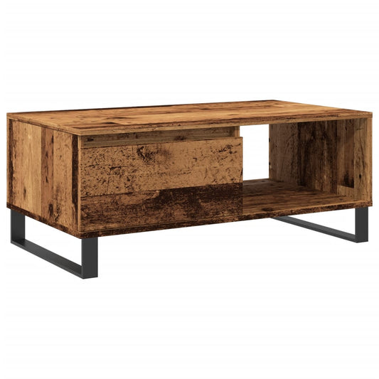 Coffee Table Old Wood 90x50x36.5 cm Engineered Wood