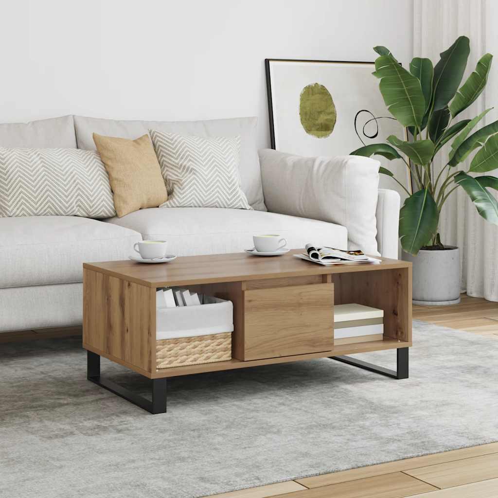 Coffee Table Artisan Oak 90x50x36.5 cm Engineered Wood