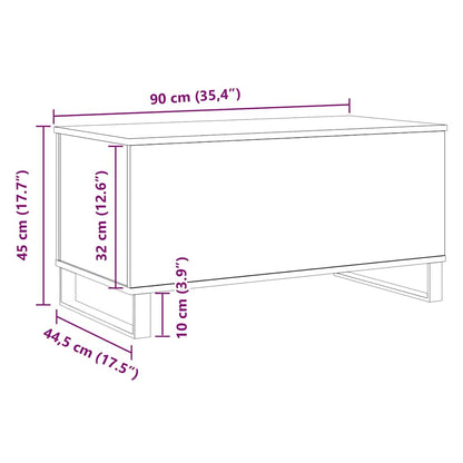 Coffee Table Artisan Oak 90x44.5x45 cm Engineered Wood