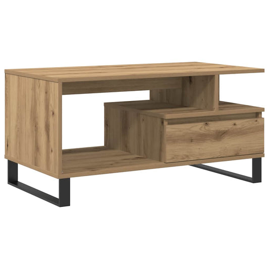 Coffee Table Artisan Oak 90x49x45 cm Engineered Wood