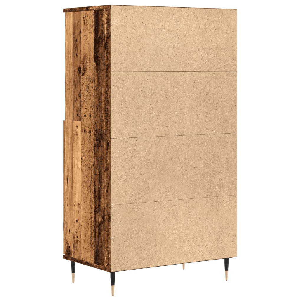Highboard Old Wood 60x36x110 cm Engineered Wood