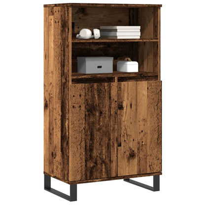Highboard Old Wood 60x36x110 cm Engineered Wood