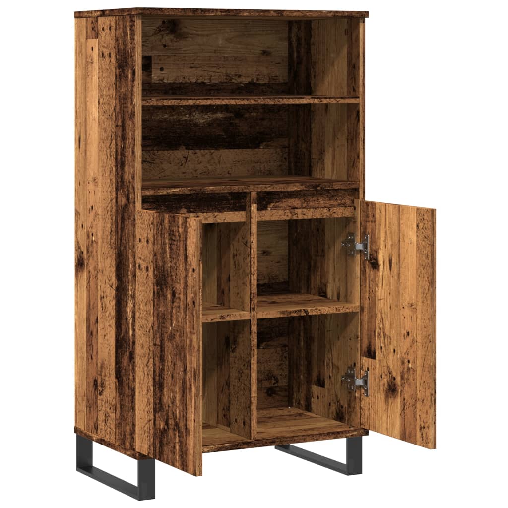 Highboard Old Wood 60x36x110 cm Engineered Wood