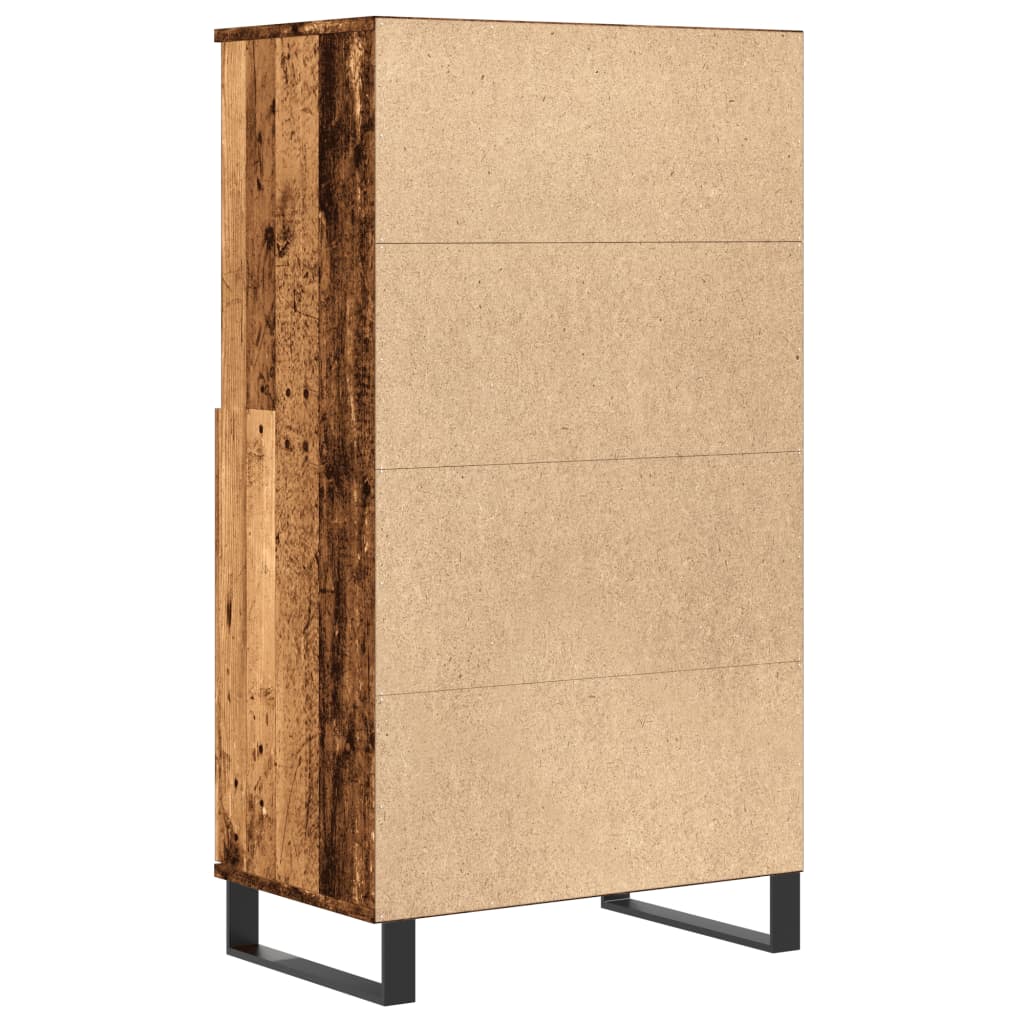 Highboard Old Wood 60x36x110 cm Engineered Wood
