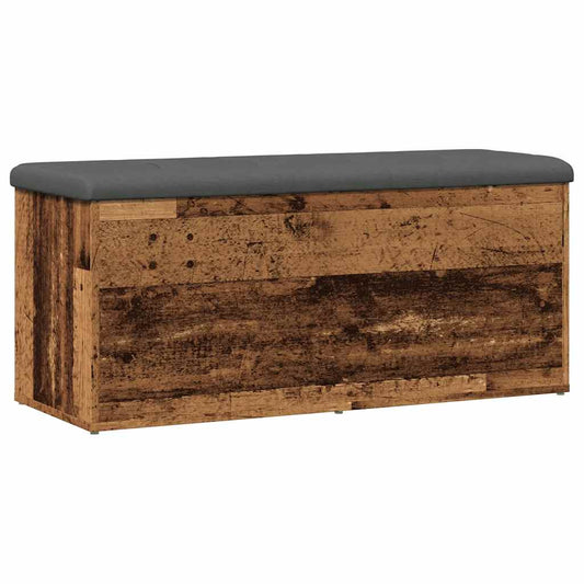 Storage Bench Old Wood 102x42x45 cm Engineered Wood