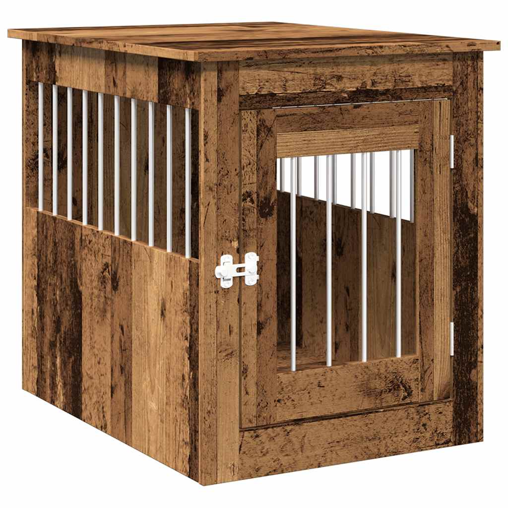 Dog Crate Furniture Old Wood 55x75x65 cm Engineered Wood