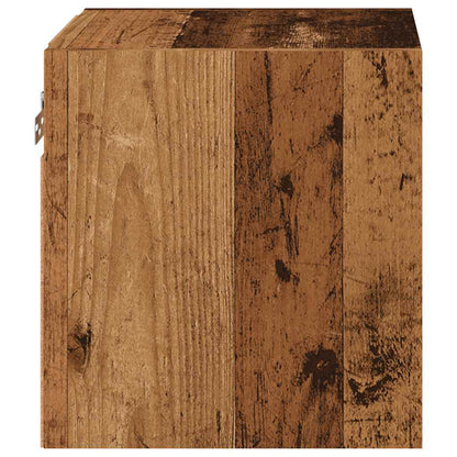 TV Wall Cabinets with LED Lights 2 pcs Old Wood 30x28.5x30 cm