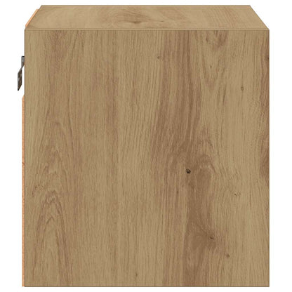 TV Wall Cabinet with LED Lights Artisan Oak 30x28.5x30 cm