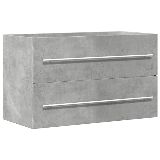 Sink Cabinet Concrete Grey 80x38.5x48 cm Engineered Wood