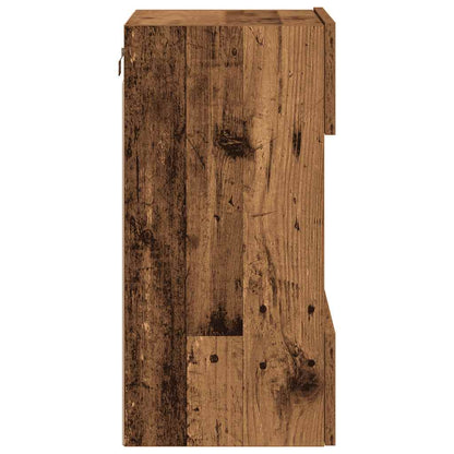 Wall Cabinets with LED Lights for TV 2 pcs Old Wood 40x30x60,5 cm