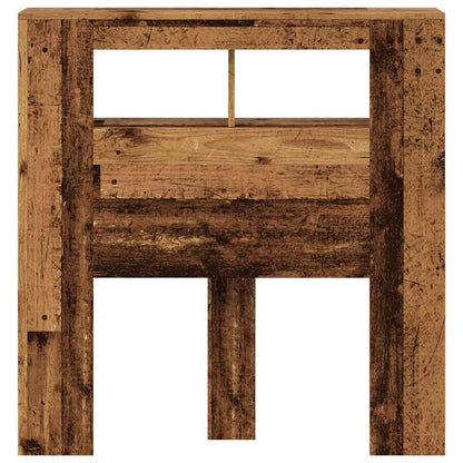 LED Headboard Old Wood 100x18,5x103,5 cm Engineered Wood
