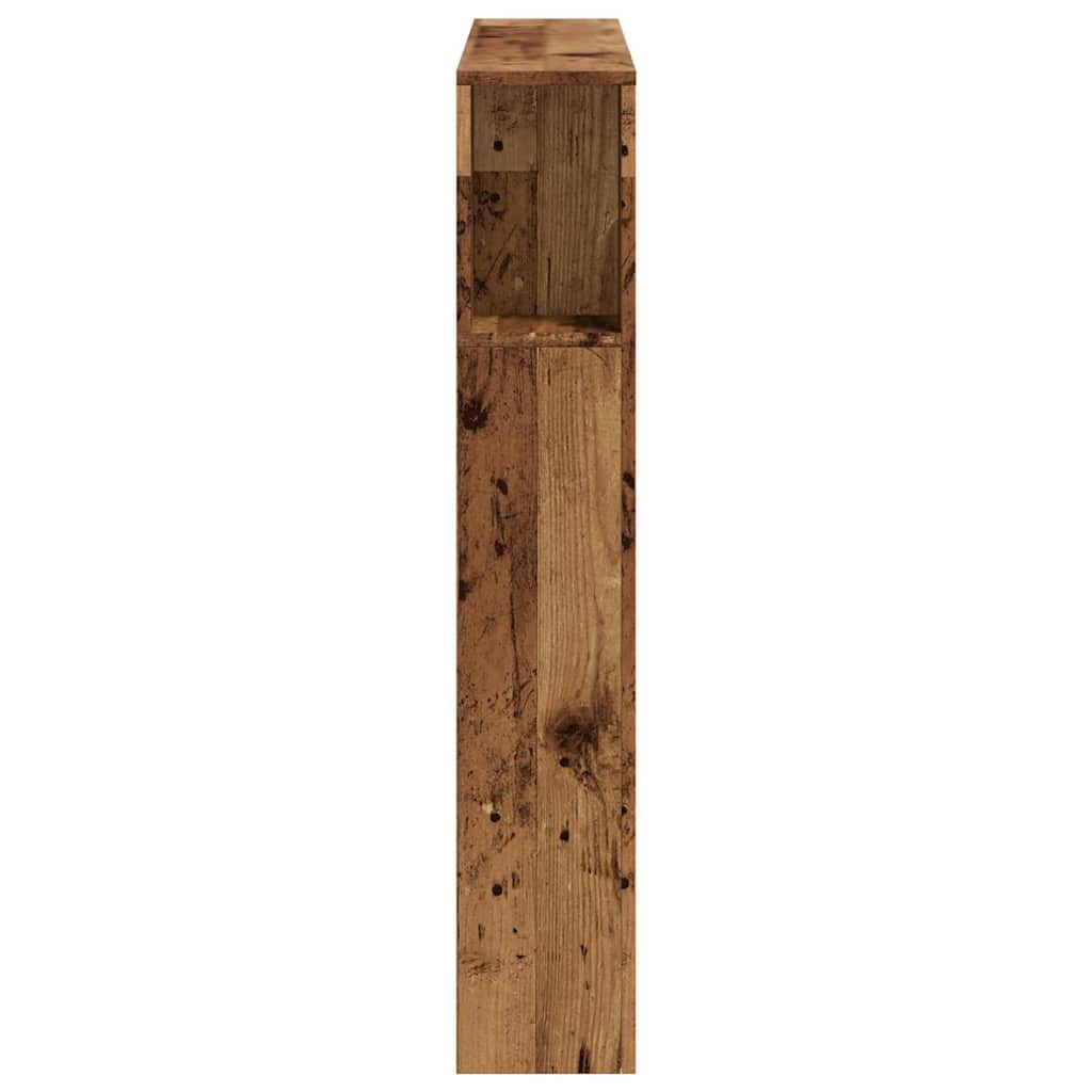 LED Headboard Old Wood 100x18,5x103,5 cm Engineered Wood