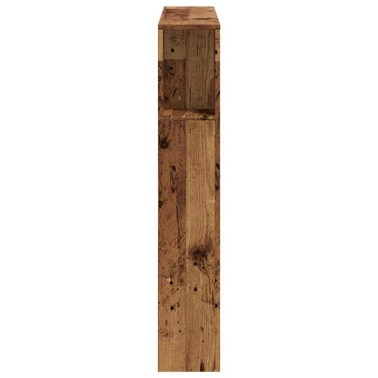 LED Headboard Old Wood 100x18,5x103,5 cm Engineered Wood
