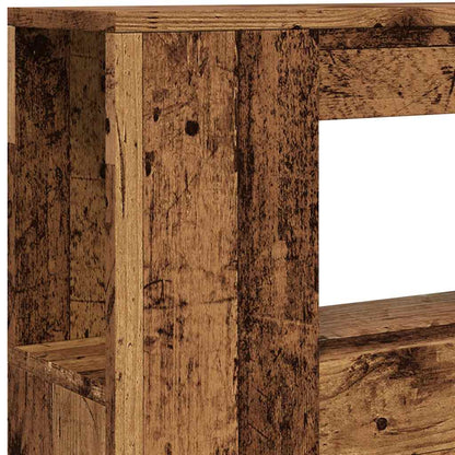 LED Headboard Old Wood 100x18,5x103,5 cm Engineered Wood