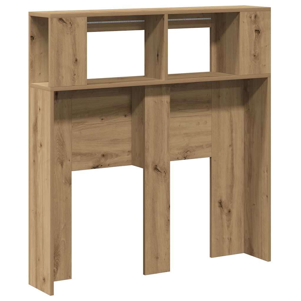 LED Headboard Artisan Oak 100x18,5x103,5 cm Engineered Wood
