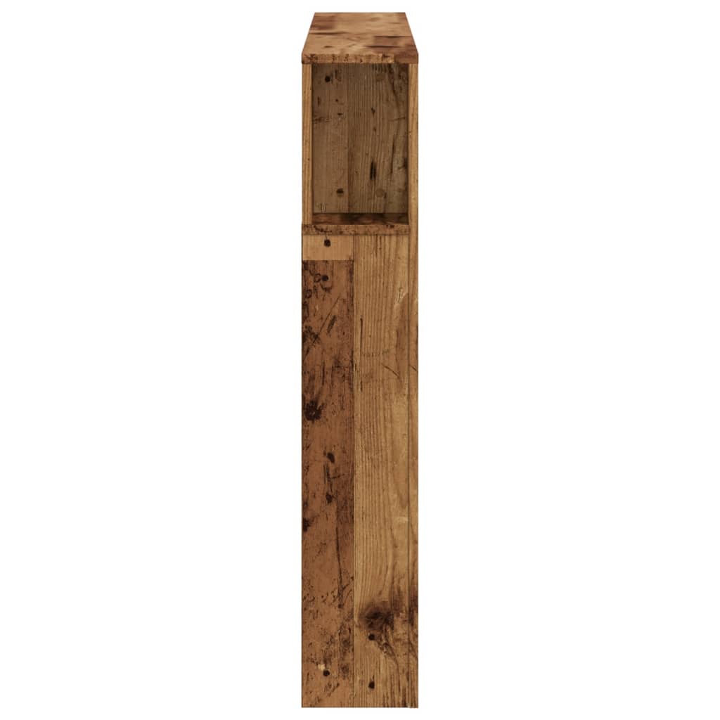 LED Headboard Old Wood 120x18,5x103,5 cm Engineered Wood