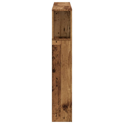 LED Headboard Old Wood 120x18,5x103,5 cm Engineered Wood