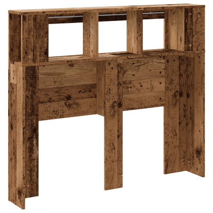 LED Headboard Old Wood 120x18,5x103,5 cm Engineered Wood