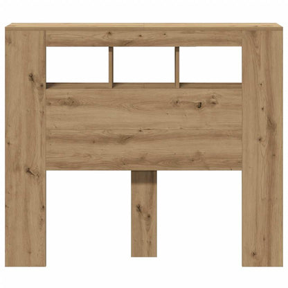 LED Headboard Artisan Oak 120x18,5x103,5 cm Engineered Wood