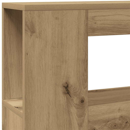 LED Headboard Artisan Oak 120x18,5x103,5 cm Engineered Wood