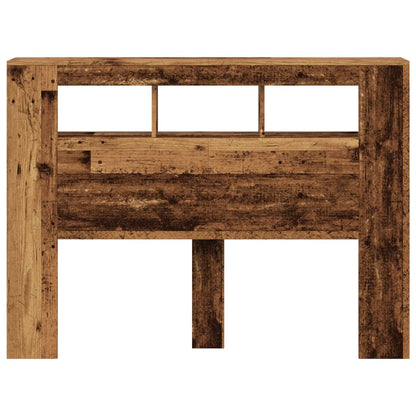 LED Headboard Old Wood 140x18,5x103,5 cm Engineered Wood