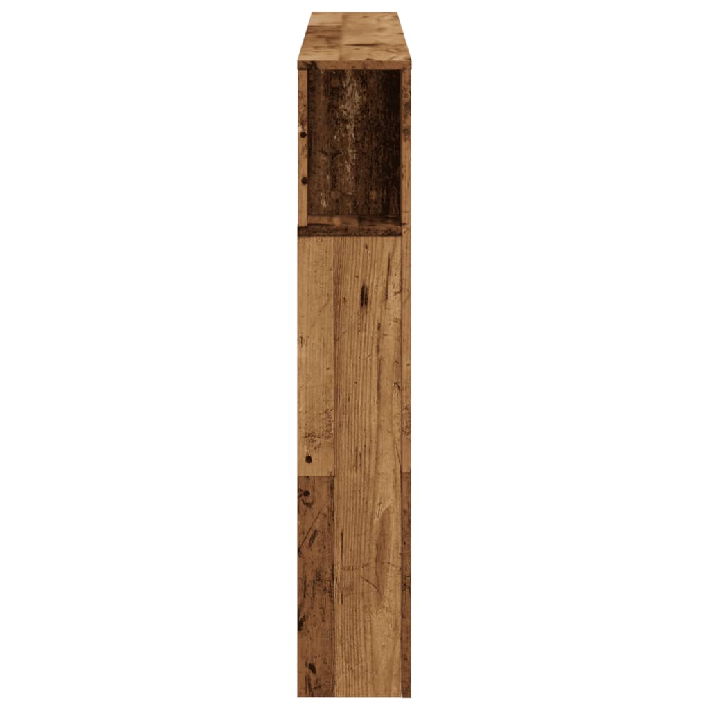LED Headboard Old Wood 140x18,5x103,5 cm Engineered Wood