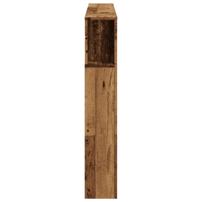 LED Headboard Old Wood 140x18,5x103,5 cm Engineered Wood