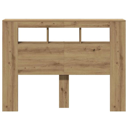 LED Headboard Artisan Oak 140x18,5x103,5 cm Engineered Wood