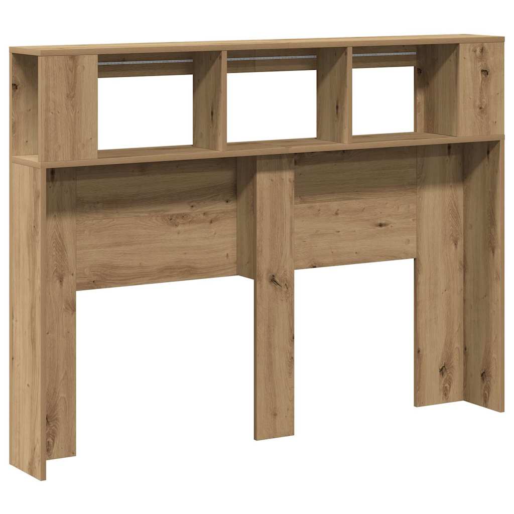 LED Headboard Artisan Oak 140x18,5x103,5 cm Engineered Wood