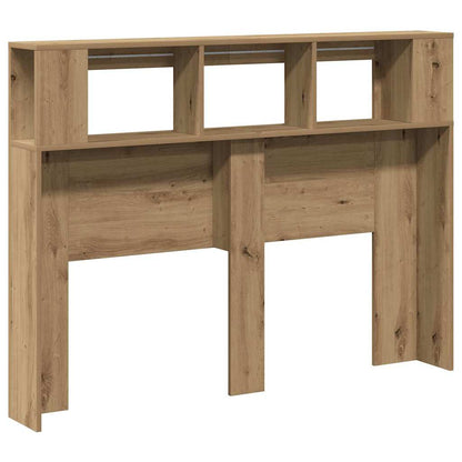LED Headboard Artisan Oak 140x18,5x103,5 cm Engineered Wood
