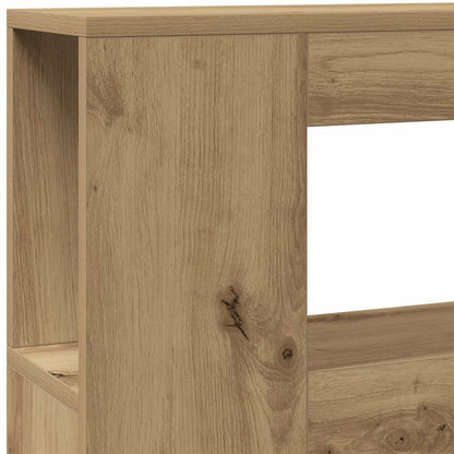 LED Headboard Artisan Oak 140x18,5x103,5 cm Engineered Wood